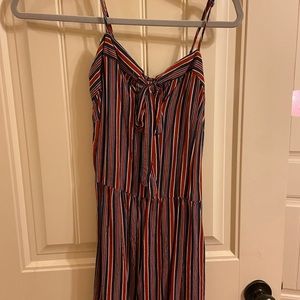 Red, white, and blue striped romper